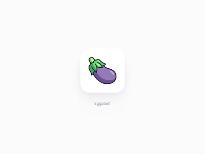 Eggplant icon art cute eggplant food icon icon set iconography icons illustration logo sticker vector vegetable
