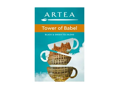 Tower of Babel art babylon blacktea branding bruegel creative drink graphicdesign greentea illustration inspiration logo packaging paintbrush pieterbruegel tea teacup tealeaf teapackaging towerofbabel