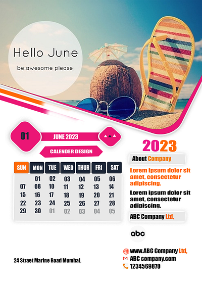 Calendar Design branding graphic design