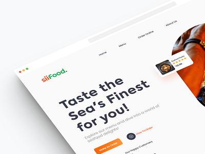 siiFood. - Food Landing Page app apps branding design fnb food graphic design landing page restaurant seafood sushi ui uiux ux website