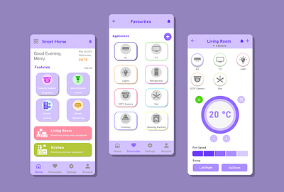 Home Monitoring System App UI - #DailyUI Challenge21 appdesign appliances autoappliance automation creative dailyui digitalhome homeappliances homeautomation homeautomative homemonitoringsystem monitoringappliances uiux userexperiance userfriendly userinterface