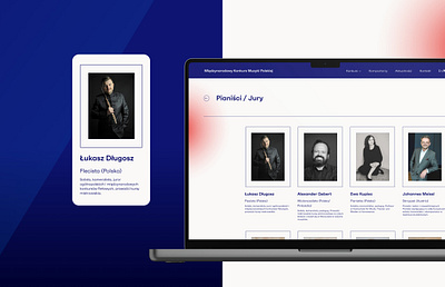 Polish Music Competition Jury Page design ui ux web website