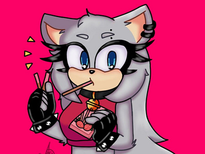 Sonic OC Female Character art artist backgorund cat design digitalart digitalartist digitalartwork drawing illustration pinkbackground sonic sonicthehedgehog