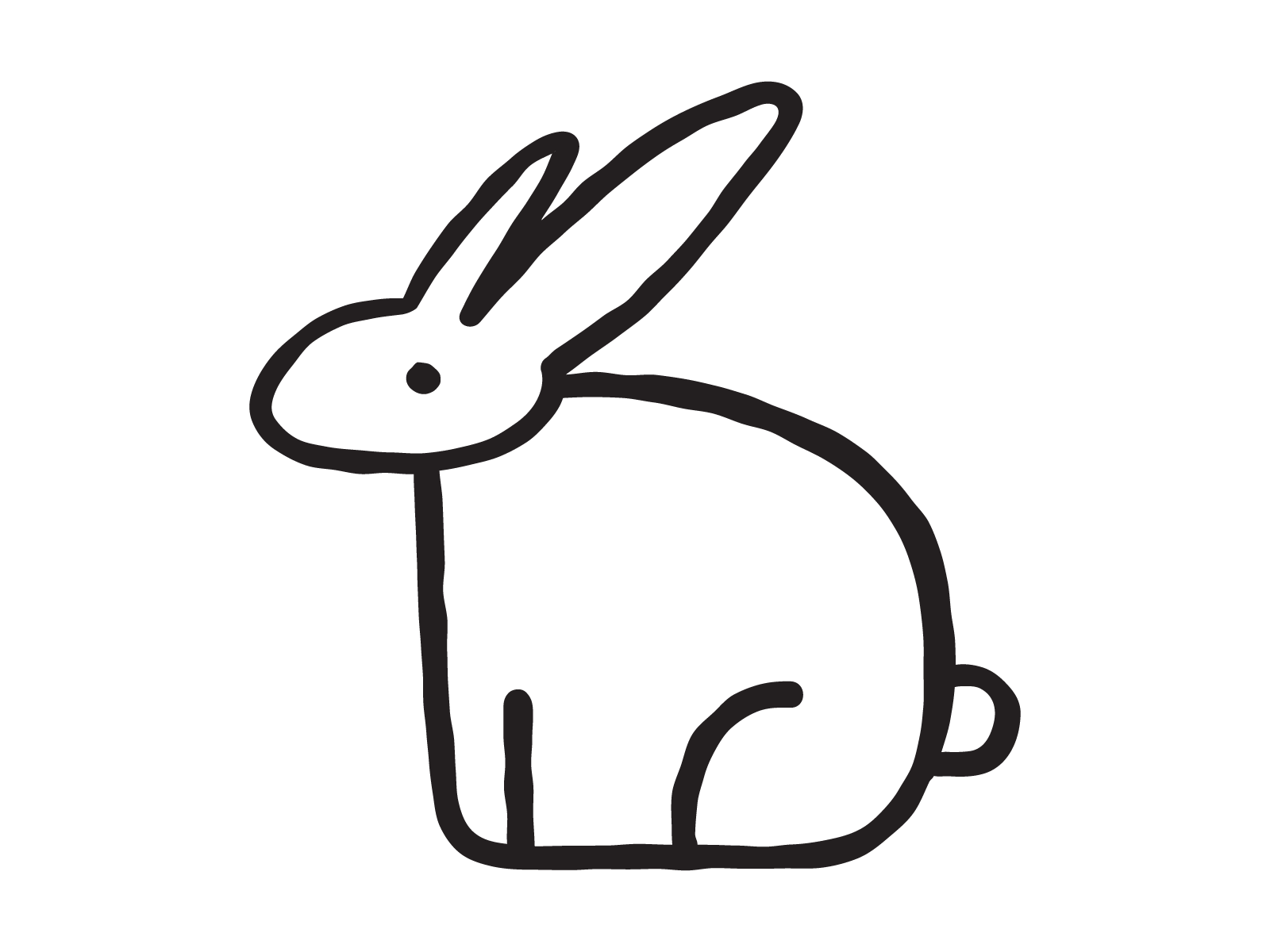 Rabbit animal branding bunny design flat icon illustration logo mark rabbit symbol ui vector