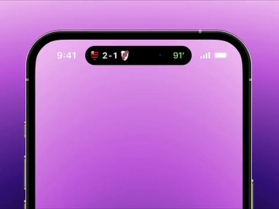 Dynamic Island - Live Match animation app apple dynamic island flamengo football interaction iphone mobile mobile design motion motion design product design soccer ui ui design user interface