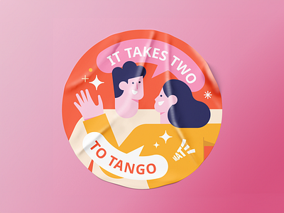 It takes two to tango 💃 design graphic design illustration vector