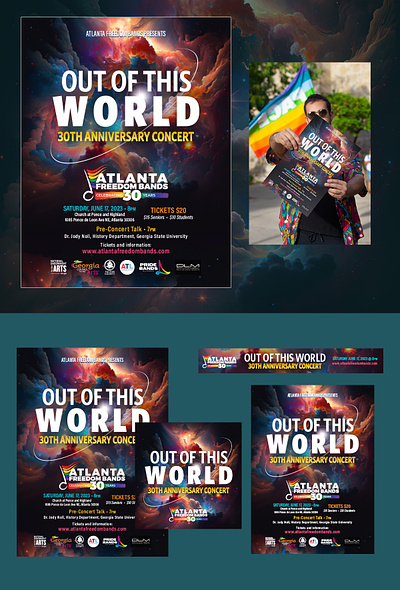 Atlanta Freedom Bands Out Of This World Concert Graphics design event graphic design