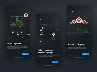 Onboarding for Sharevest app app banking branding design fintech illustration ui ux