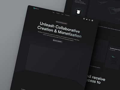 SAGAVERSE - Unleash Collaborative Creation and Monetization blockchain crypto design landing monetization ui web3 web3.0 website