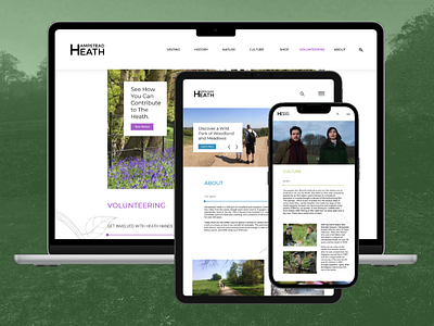 Hampstead Heath – Informative Web Design animation app branding design graphic design illustration informative logo motion graphics typography ui ux web web design