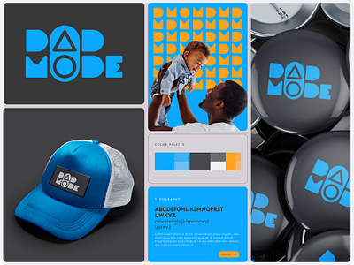 Dad MODE bold logo play mode logo playfull logo