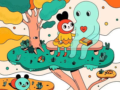 I wish you were here 2d illustration adobe illustrator characterdesign concept creatures digitalart fun illustration love vector