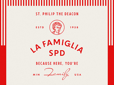 La Famiiglia SPD brand branding graphic design illustration italian lockup logo mark packaging pasta print type