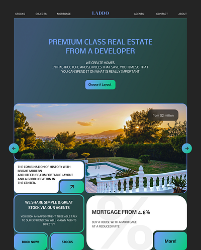 Laddo - Real State Homepage Sketch apartments buyseller dailyui design graphic design homepage houses laddo real states ui ux web web design
