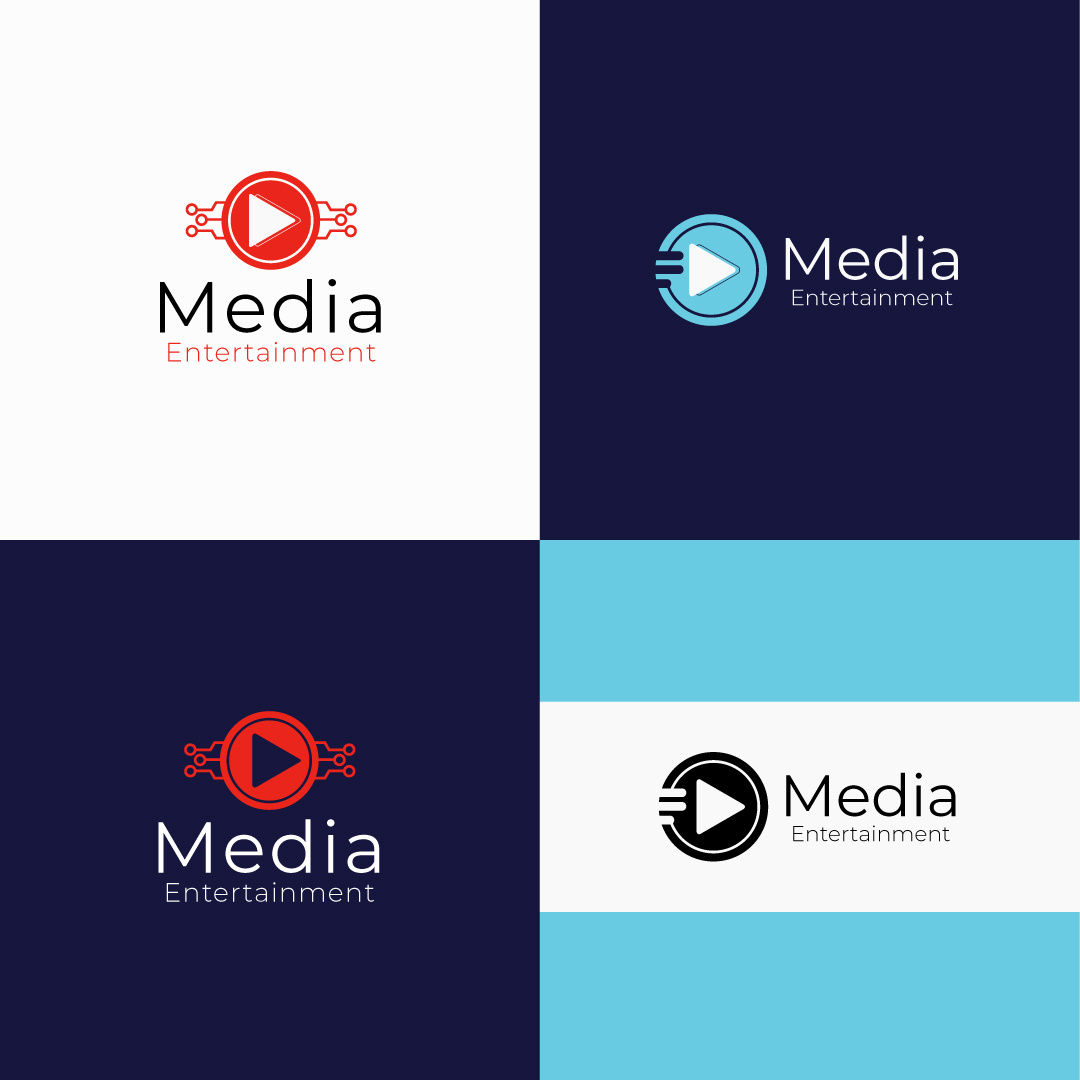 Media entertainment logo by Numan Ahmed on Dribbble