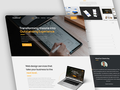 VisualMinds - Design Agency Website design figma ui ux website design