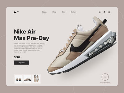 Nike Shoe Landing Page ui