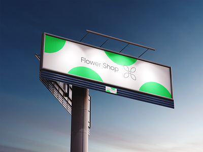 Flower shop billboard graphic design