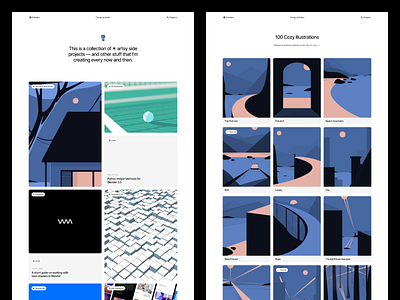 Side Project Portfolio - WIP hugo illustration minimalist portfolio web design