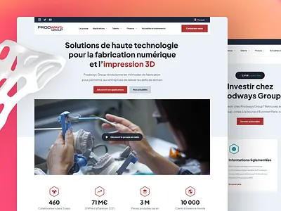 Prodways Group - 3D Printers & digital manufacturing 🖨 printer ui website