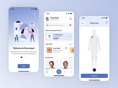 Dermatology Mobile App dermatologist dermatology dermatology app doctor health healthcare medical medical app medical application medicine mobile mobile design skin ui ui design ux