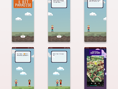 8 Bit Paradise - 8th monthaversay game like app 8 bit android animation app game game design kotlin mobile ui ux