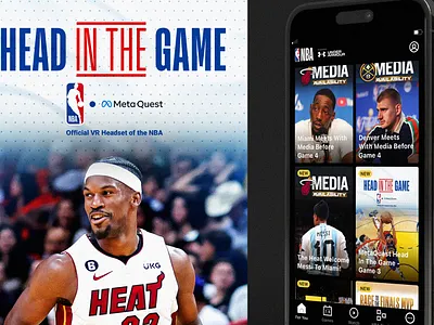 Meta Head in the Game Logo adobe adobe photoshop app basketball creative design graphic design logo meta nba nba app photoshop thumbnail typography
