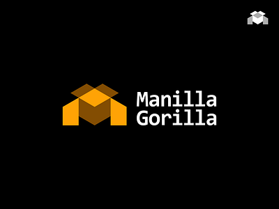 Manilla Gorilla_ Logo design box distribution house logo m letter minimal packaging simple warehouse