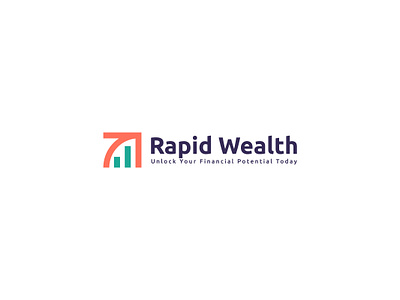 Rapid Wealth - Financial Logo Design analytics brand identity branding creative logo finance finance brand financial logo growth logodesign logos minimalist modern rapid wealth simple wealth