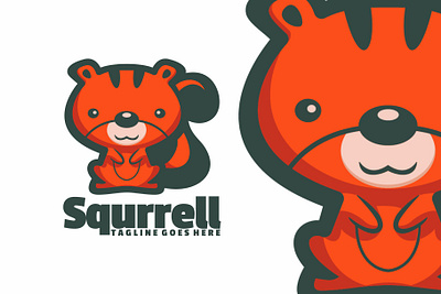 Squrrell animal branding cute mascot design graphic design illustration logo vector