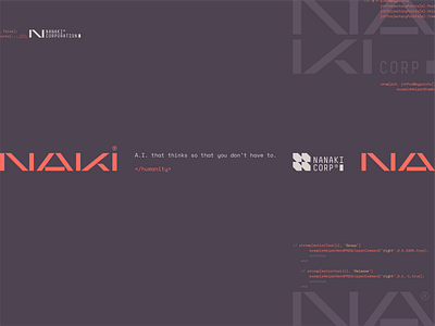 Nanaki update 03 a.i. abstract ai branding code future geometric glitch glitchy japan japanese logo modern robot robotics tech type typography