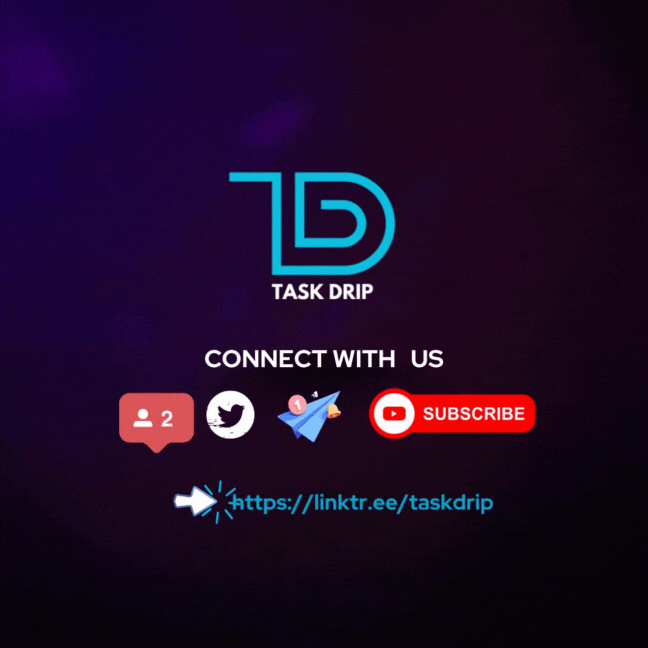 Task drip connect on social media GIF animation branding design gif graphic design logo marketing motion graphics