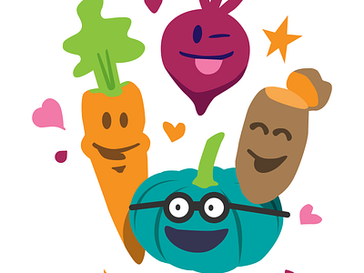 Saucy Core Art allergy beet carrot core art fun green hearts illustration illustrator nightshade nightshade free orange purple sauce sauces saucy sweet potato teal vegetables veggies