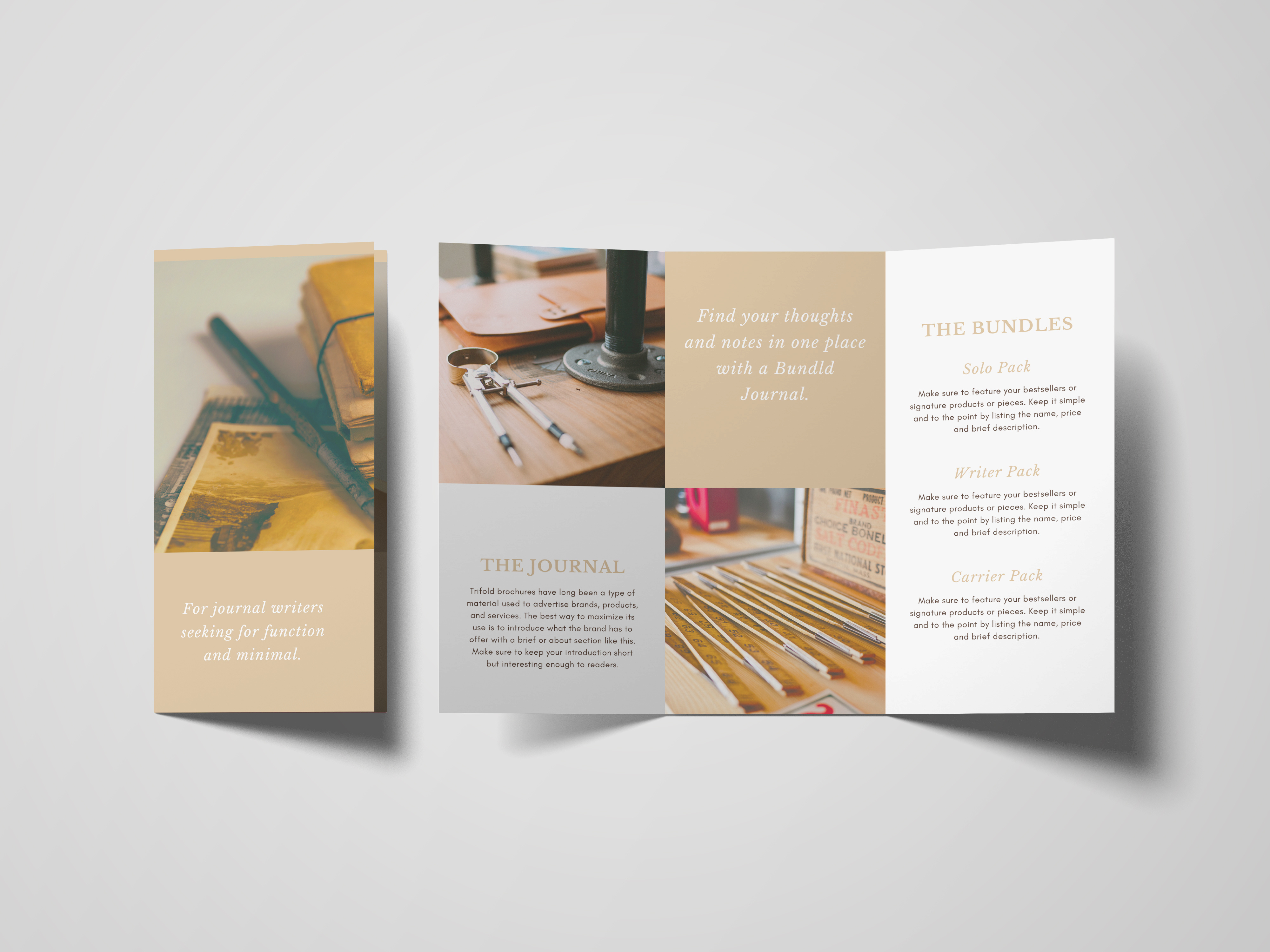 Journal Minimal Trifold branding graphic design illustration minimal