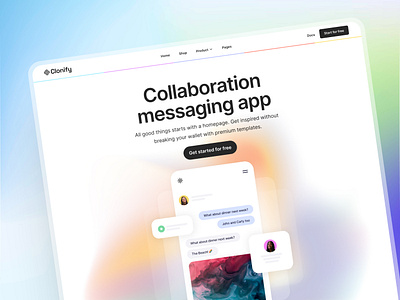 Landing Pages — Clonify branding clean figma saas template tool ui ui kit ux web web design