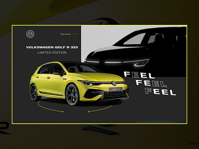 Landing Page for Volkswagen Golf R 333 Limited Edition branding car design graphic design illustration landing logo ui ux vector vehicle web web design