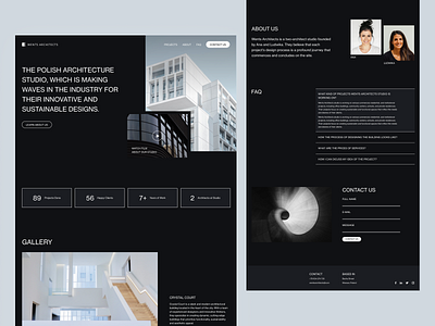 Landing Page of Architectural Studio archi design architecture brutalism design landing page minimal minimalism minimalistic portfolio ui design web design