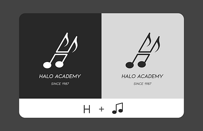 Letter "H" Redesign academy h illustration logo minimal music note