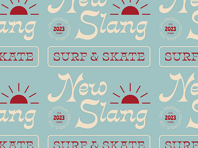 New Slang (02) badge branding design graphic design icon illustration logo retro surf surfshop type vintage