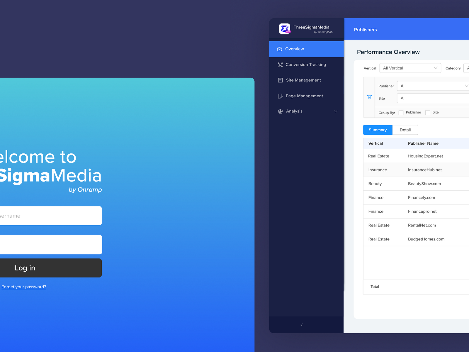 Overview Data Dashboard UI by Kelsey ® on Dribbble