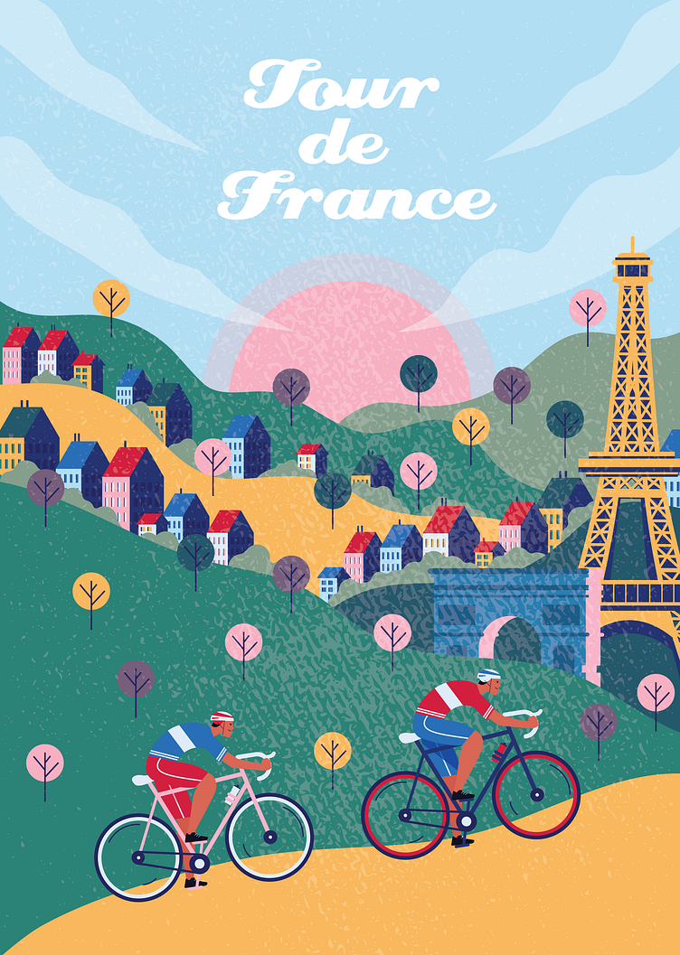 Tour de France - Cycling poster design by Volodymyr Hashenko on Dribbble