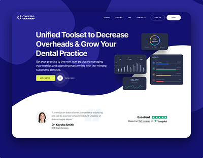 Website For a Unified Toolset for Dental Practice conversions cro dental practice design graphic design ui ux web