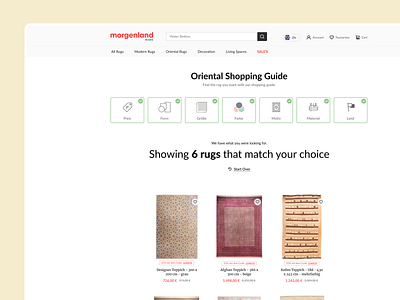 Shopping Guide for morgenland-rugs! ecommerce german guide inspiration minimal modern ui ui designs uidesign