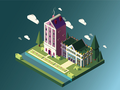 Mini Saint Petersburg adobe illustrator illustration isometric saint petersburg vector