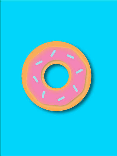 Donut on blue design graphic design illustration vector