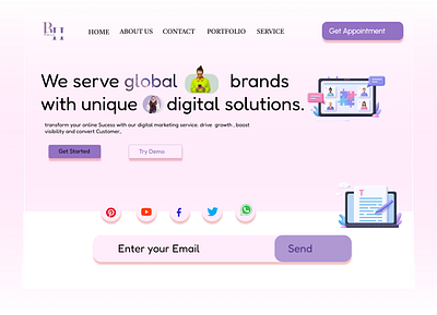 Bhog Haveli 💜 animation bhoghaveli branding canva designer digital marketing figma logo ui uiux ux