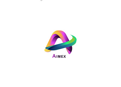Aimex - Logo Design (Unused ) a logo appicon applogo brand identity creativelogo girdlogo gradient logo logo concept logo daily logo mark logo process logo room