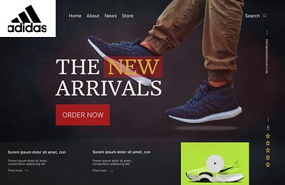 shoe website landing page