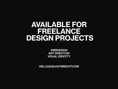 Available for freelance work animation clean design freelance landing motion reel type typography ui ux webdesign