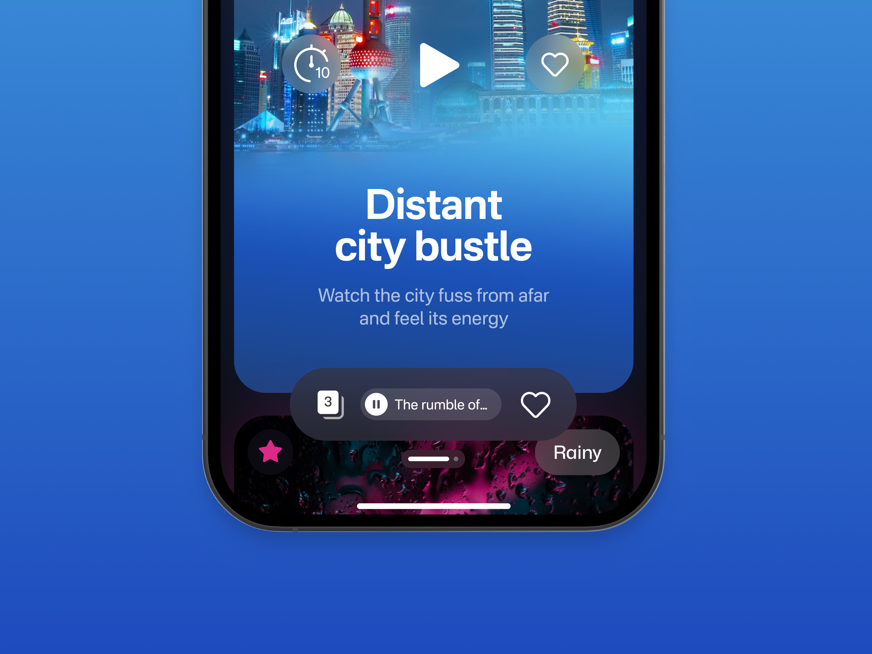 Example of Meditations App — Feed Screen